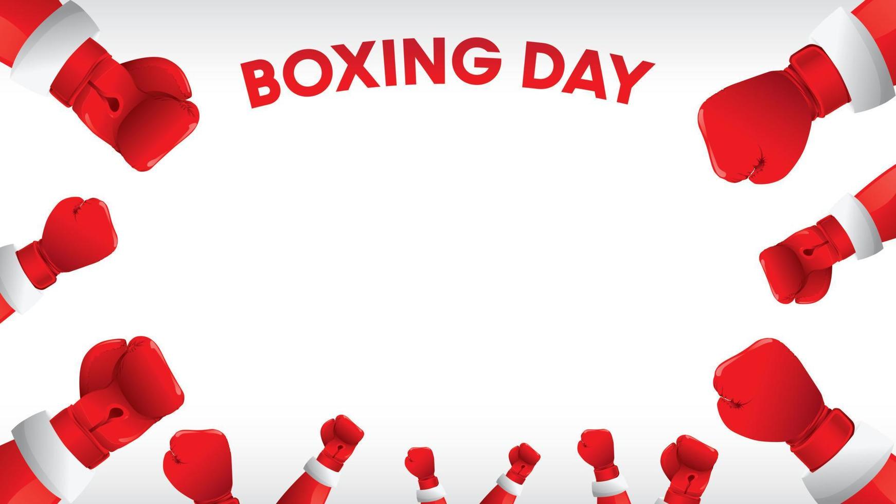 Boxing day vector illustration.Typography combined in a shape of boxing gloves