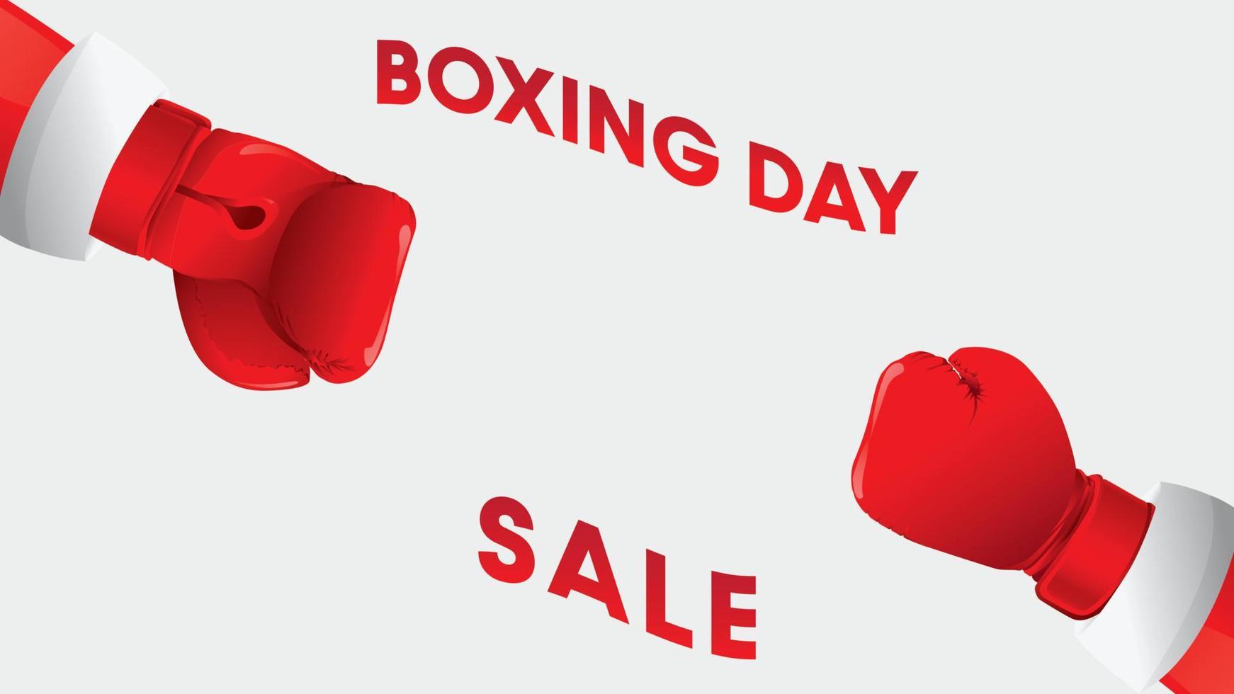 Boxing day vector illustration.Typography combined in a shape of boxing gloves