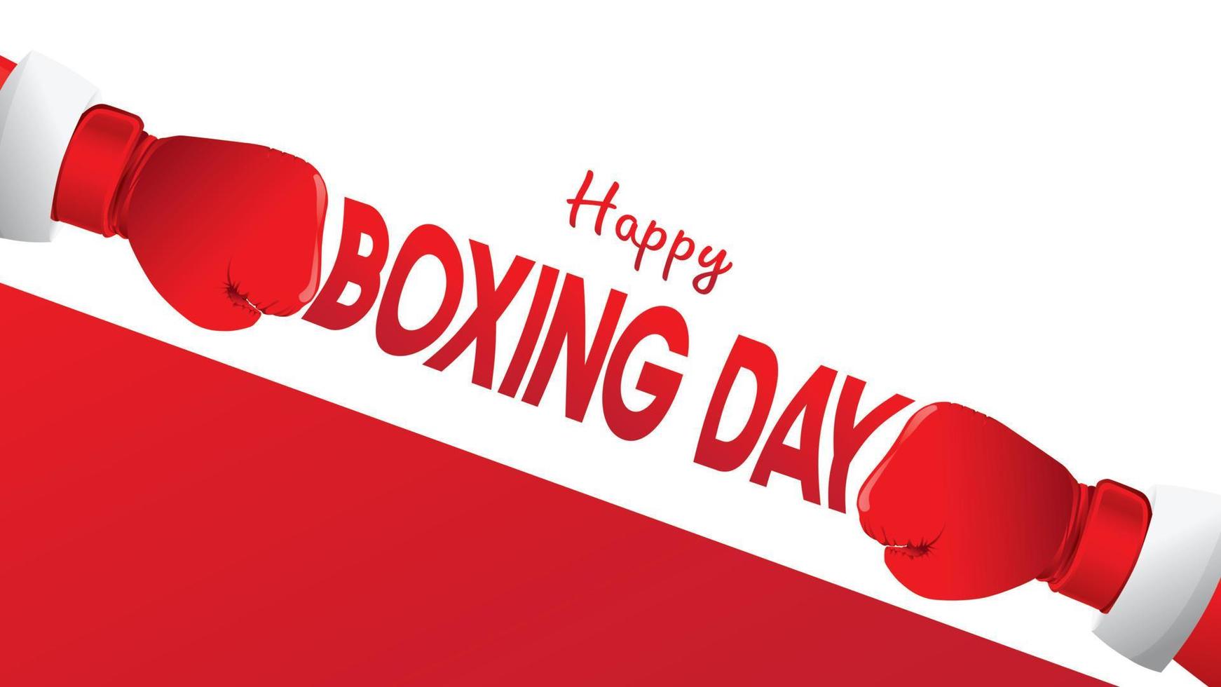 Boxing day vector illustration.Typography combined in a shape of boxing gloves