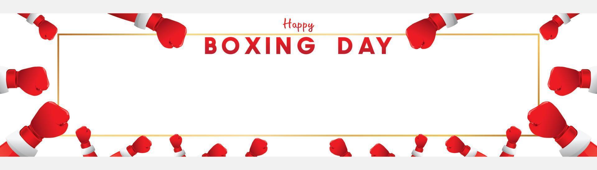 Boxing day vector illustration.Typography combined in a shape of boxing gloves