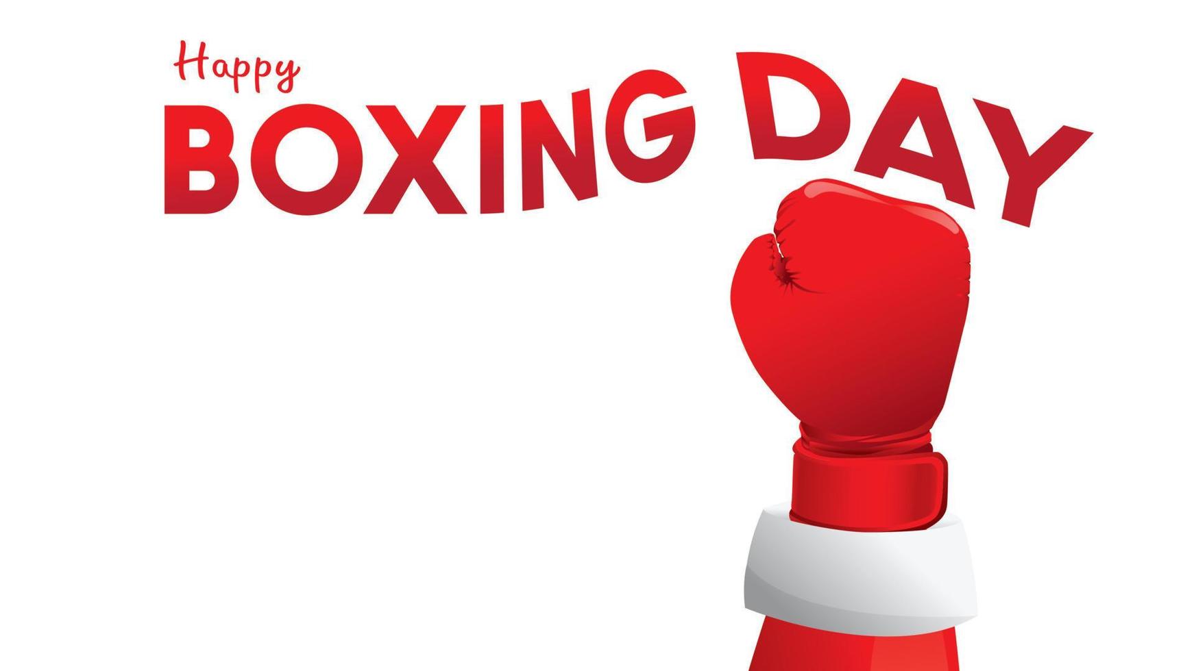 Boxing day vector illustration.Typography combined in a shape of boxing gloves