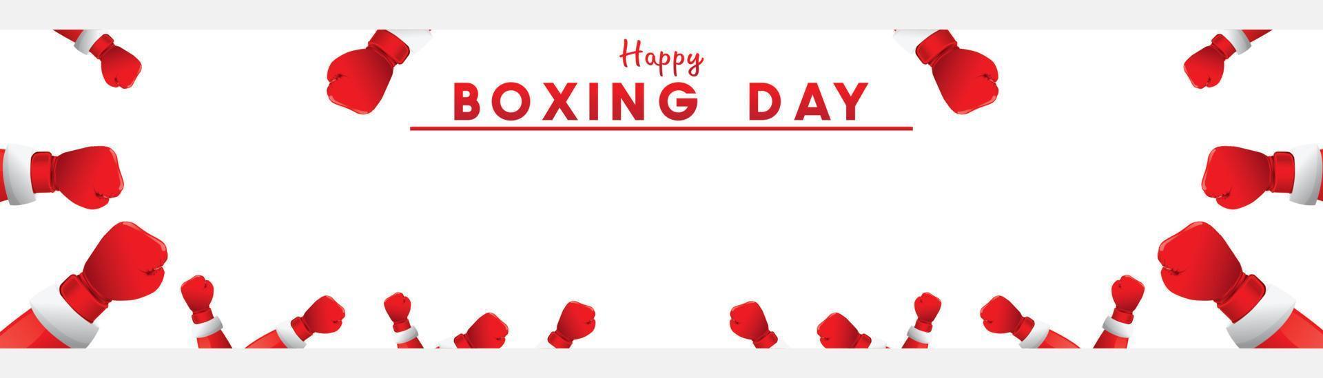 Boxing day vector illustration.Typography combined in a shape of boxing gloves