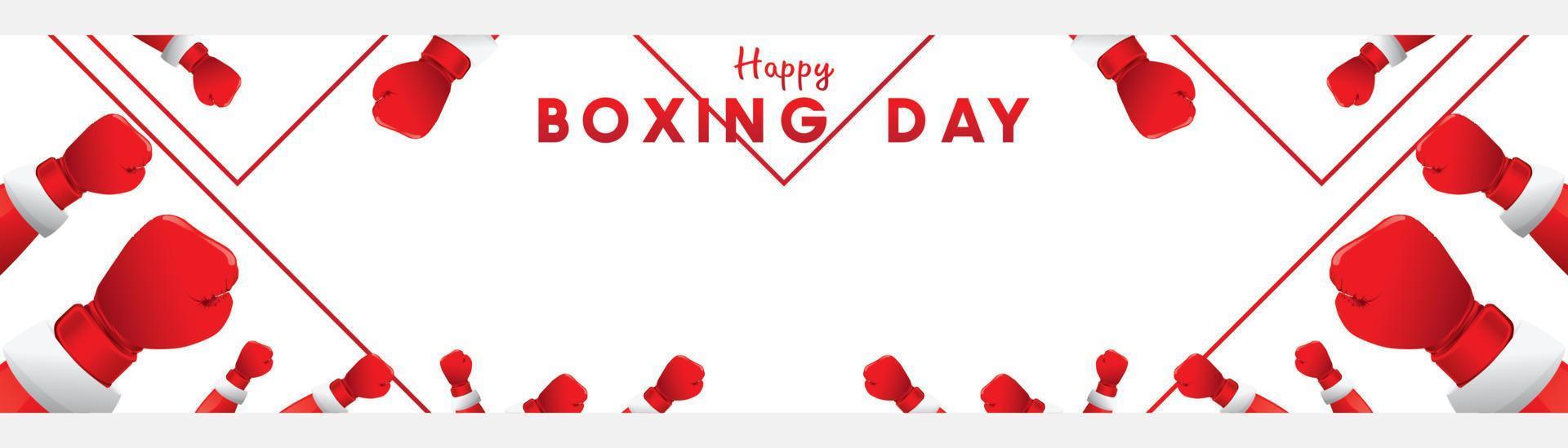 Boxing day vector illustration.Typography combined in a shape of boxing gloves