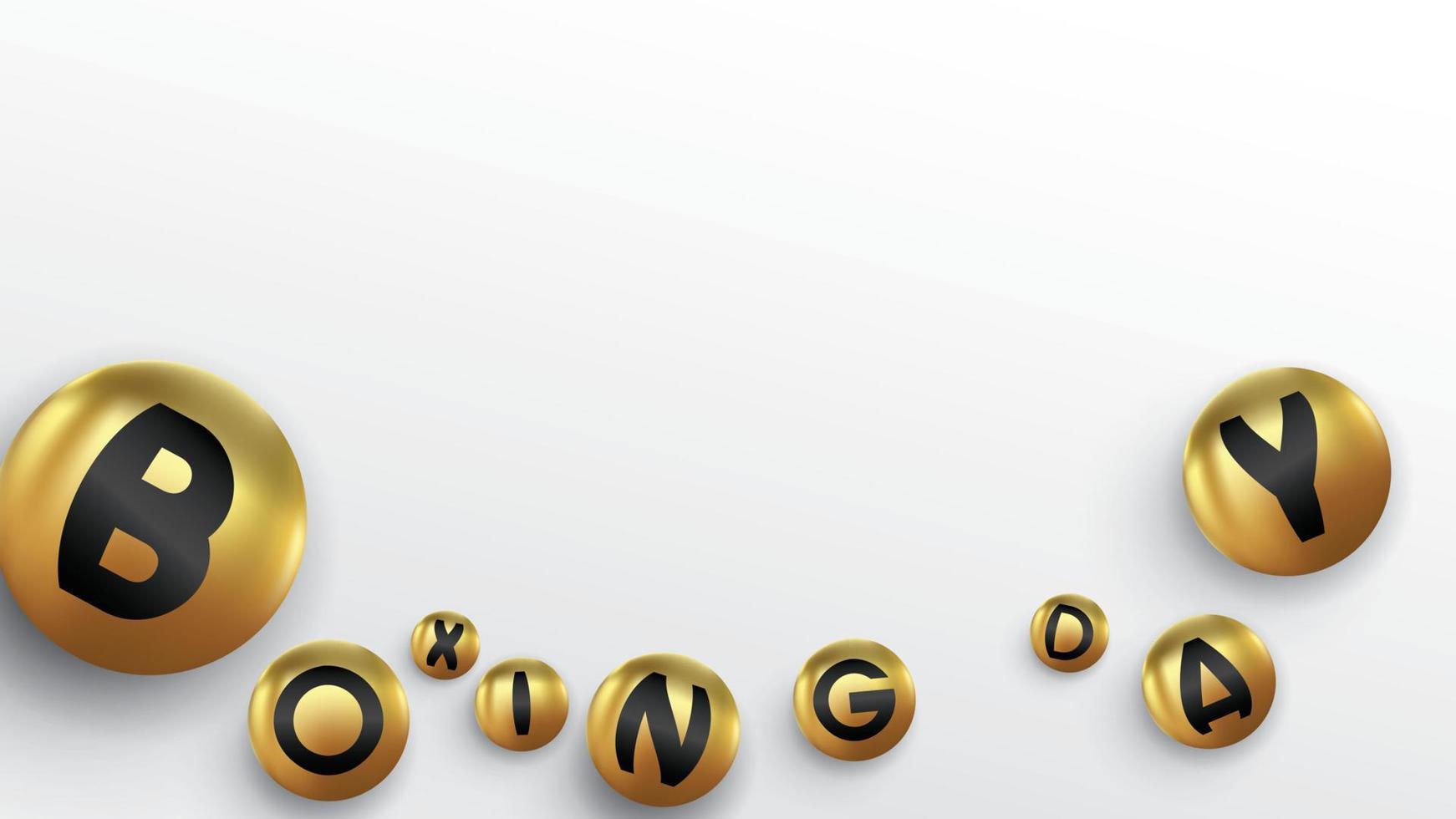 Boxing day vector illustration.Typography combined in a shape of gold christmas ball
