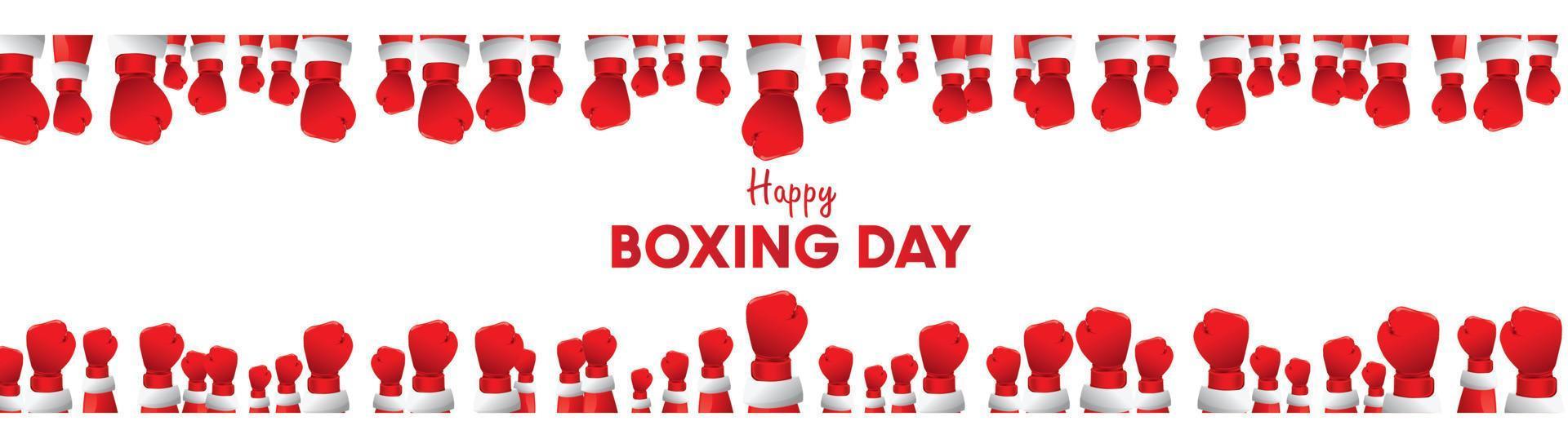 Boxing day vector illustration.Typography combined in a shape of boxing gloves