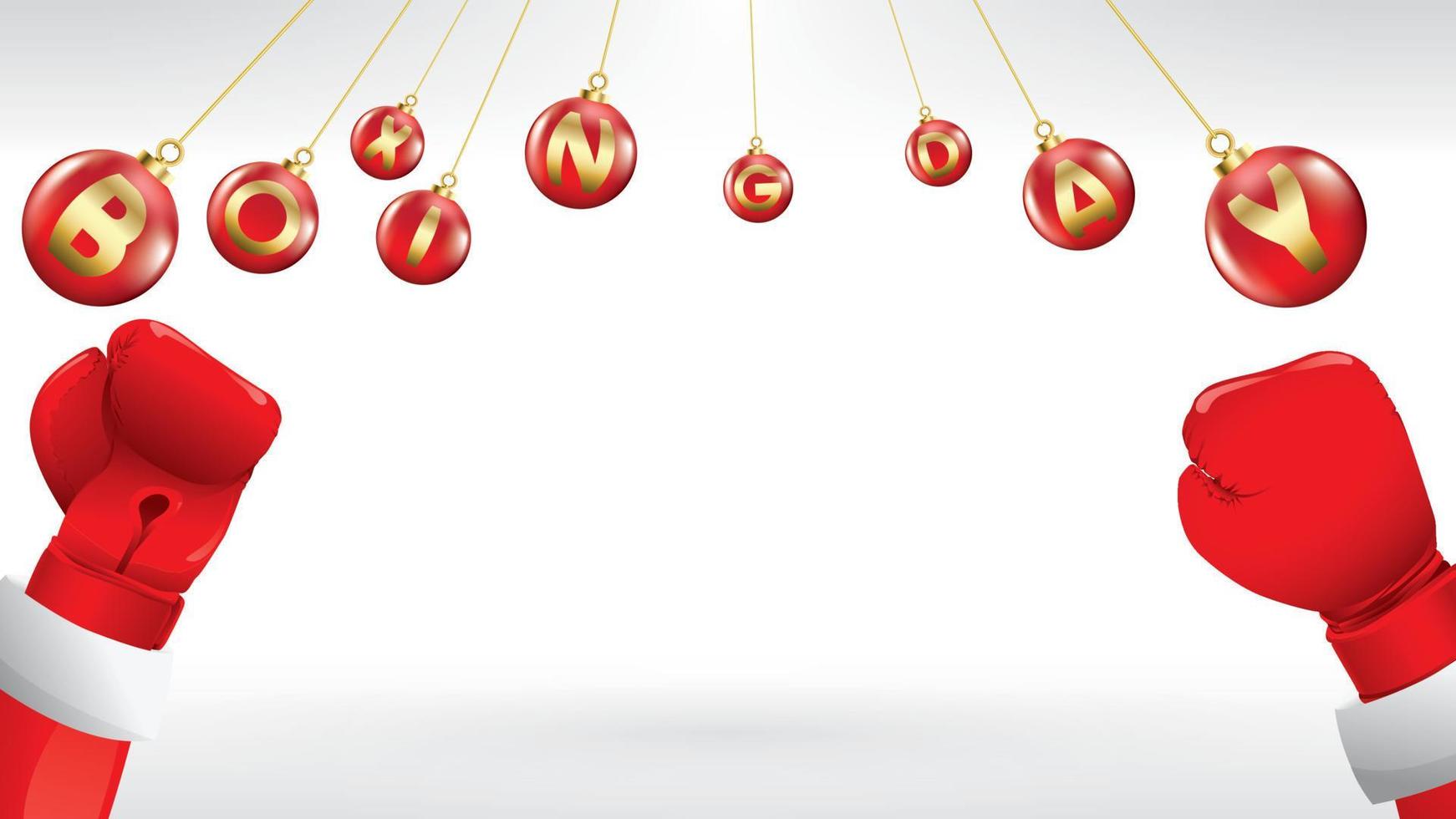 Boxing day vector illustration.Typography combined in a shape of christmas ball