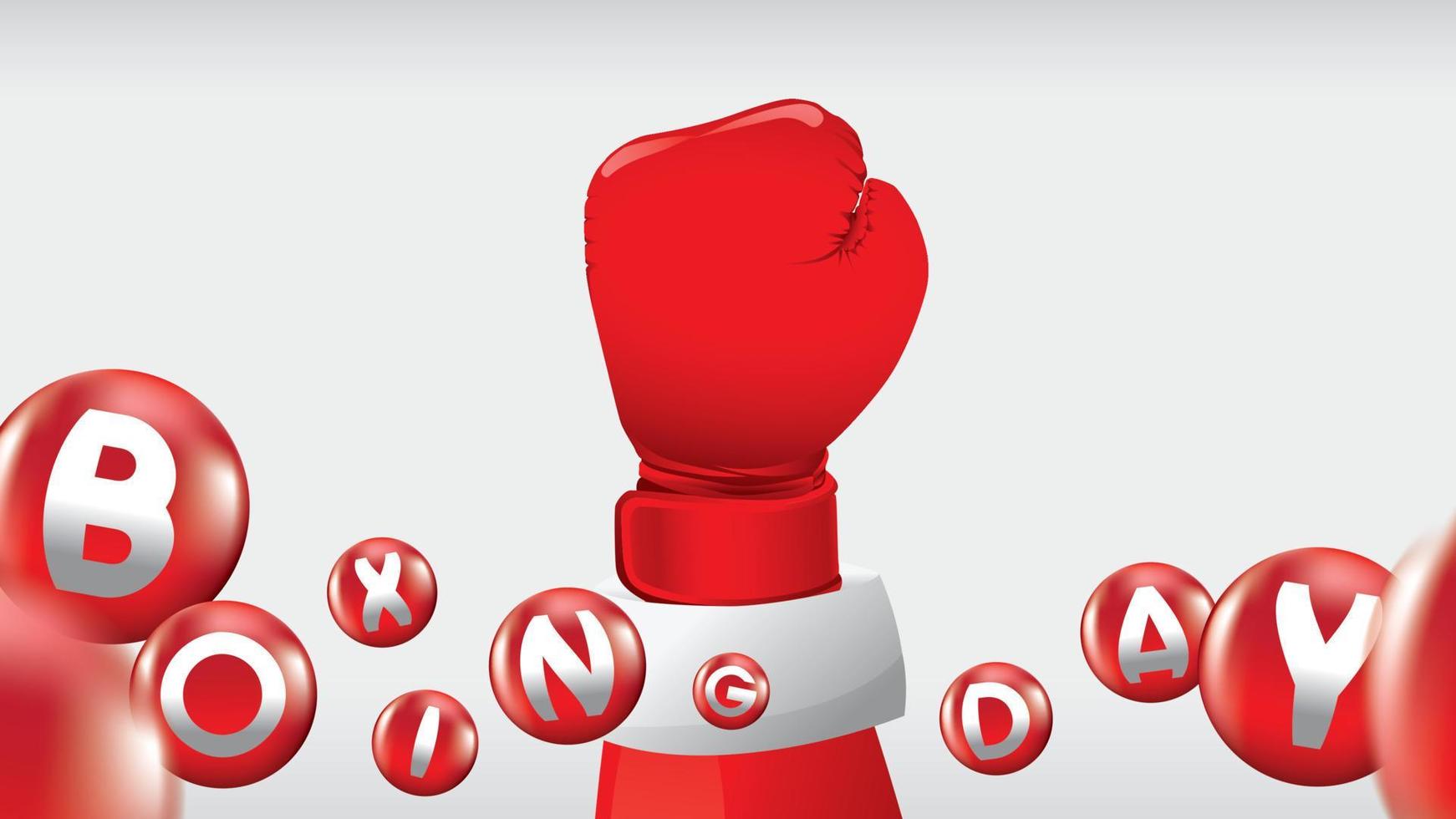 Boxing day vector illustration.Typography combined in a shape of christmas ball
