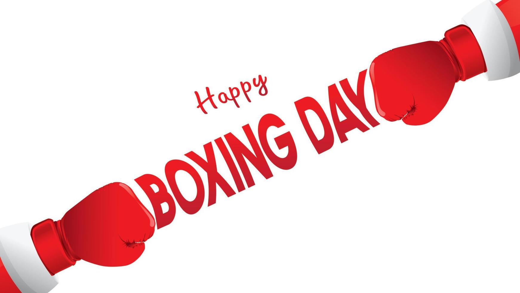 Boxing day vector illustration.Typography combined in a shape of boxing gloves