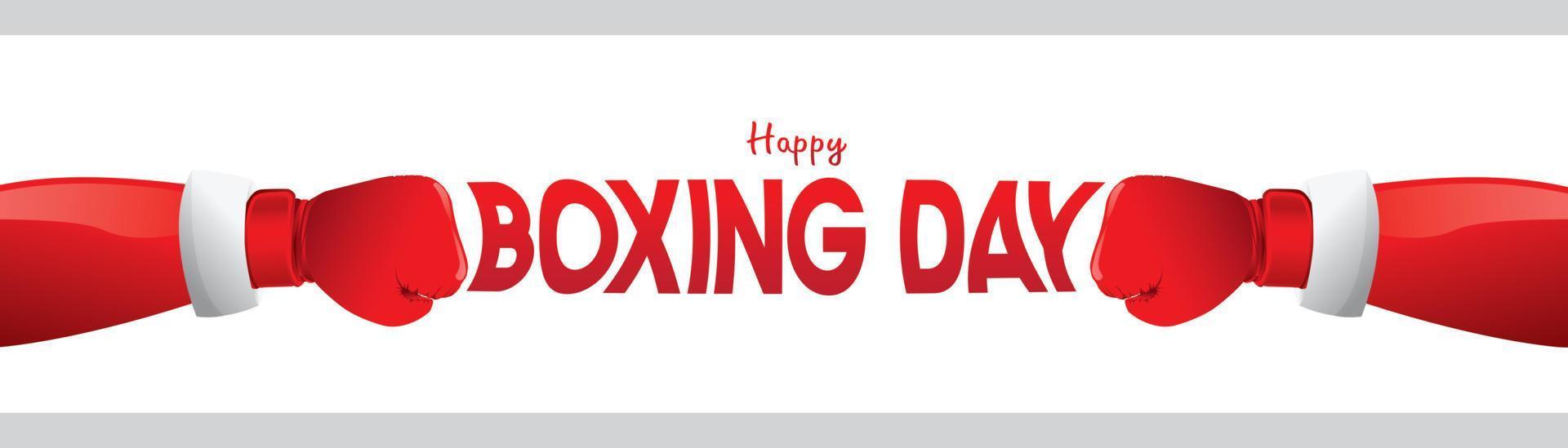 ilustración vectorial del día del boxeo.tipografía combinada en forma de guantes de boxeo vector