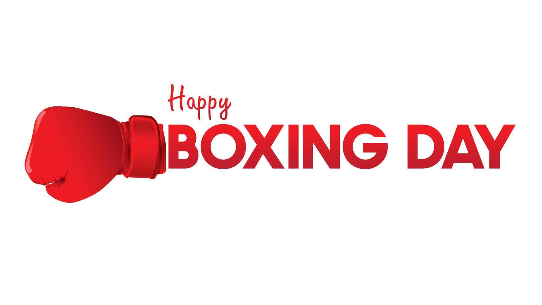 Boxing day vector illustration.Typography combined in a shape of boxing gloves