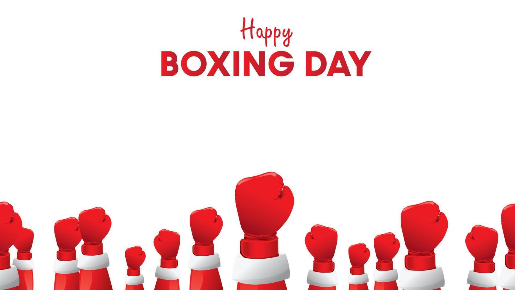 Boxing day vector illustration.Typography combined in a shape of boxing gloves