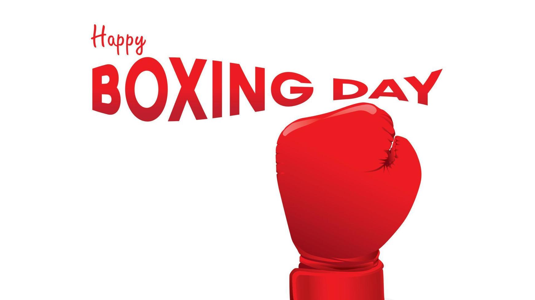 ilustración vectorial del día del boxeo.tipografía combinada en forma de guantes de boxeo vector