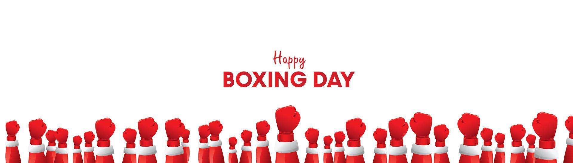 Boxing day vector illustration.Typography combined in a shape of boxing gloves