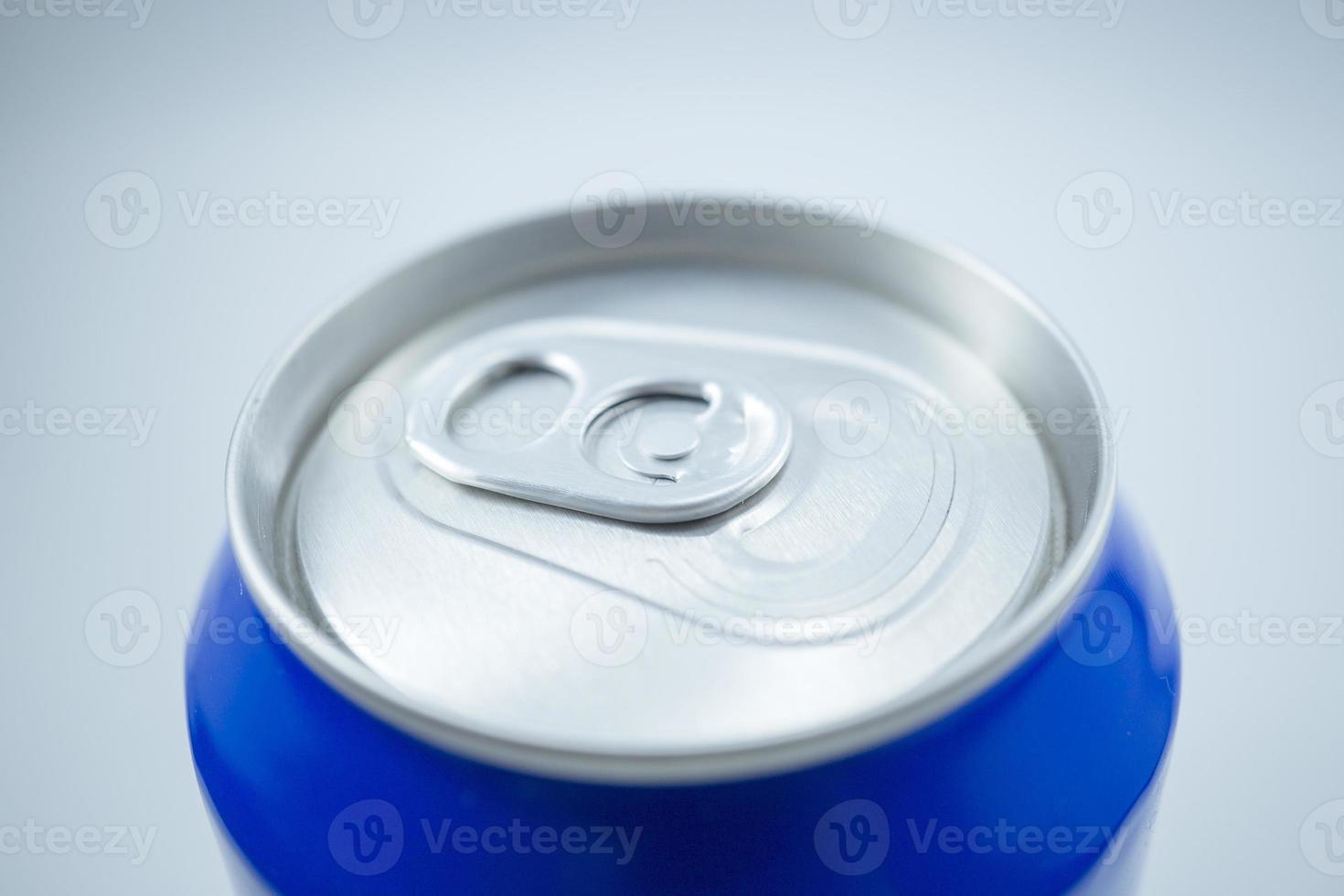 Empty space aluminum can lid isolated on white photo