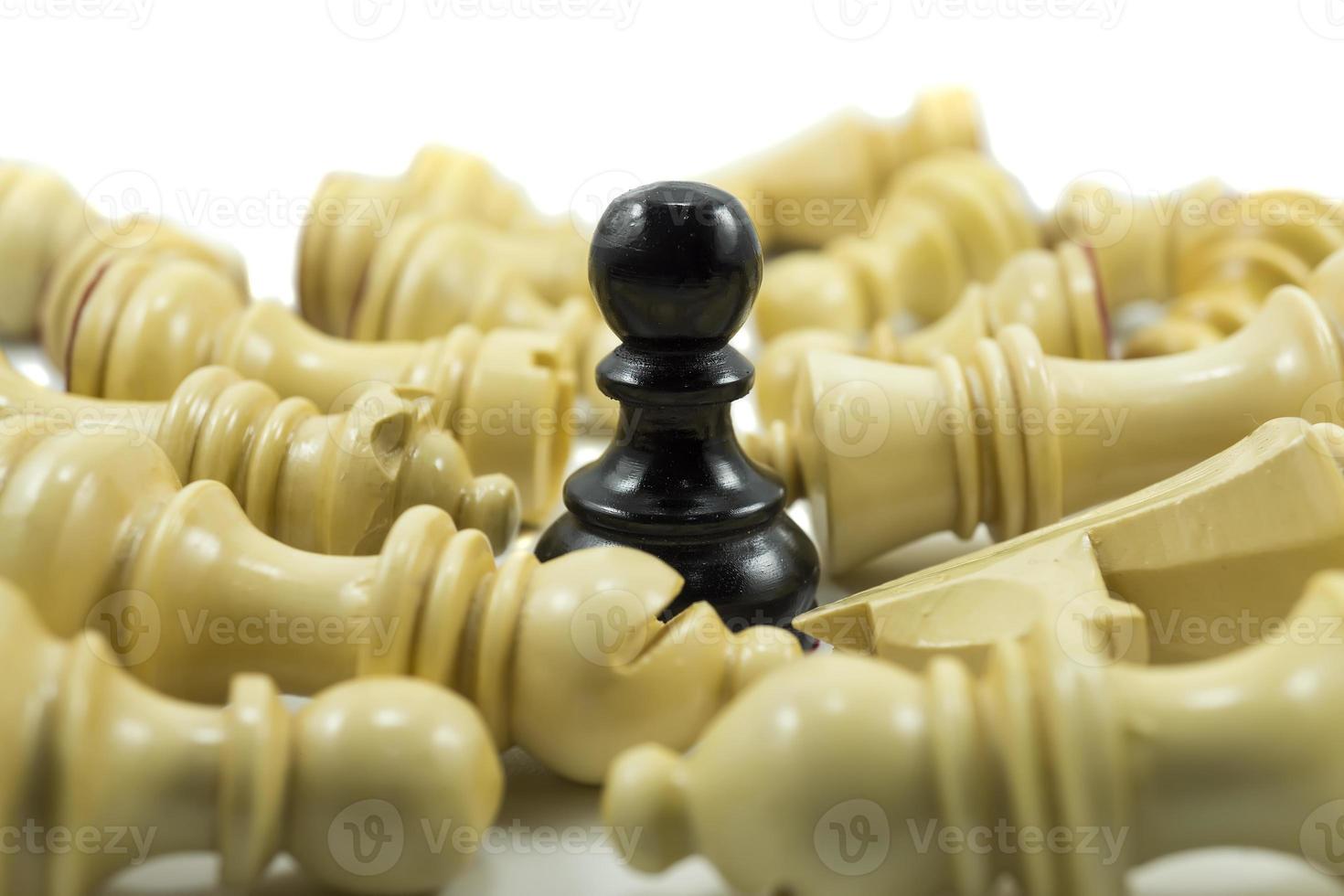 One of the heroic tales of a single white chess pawn takes place photo