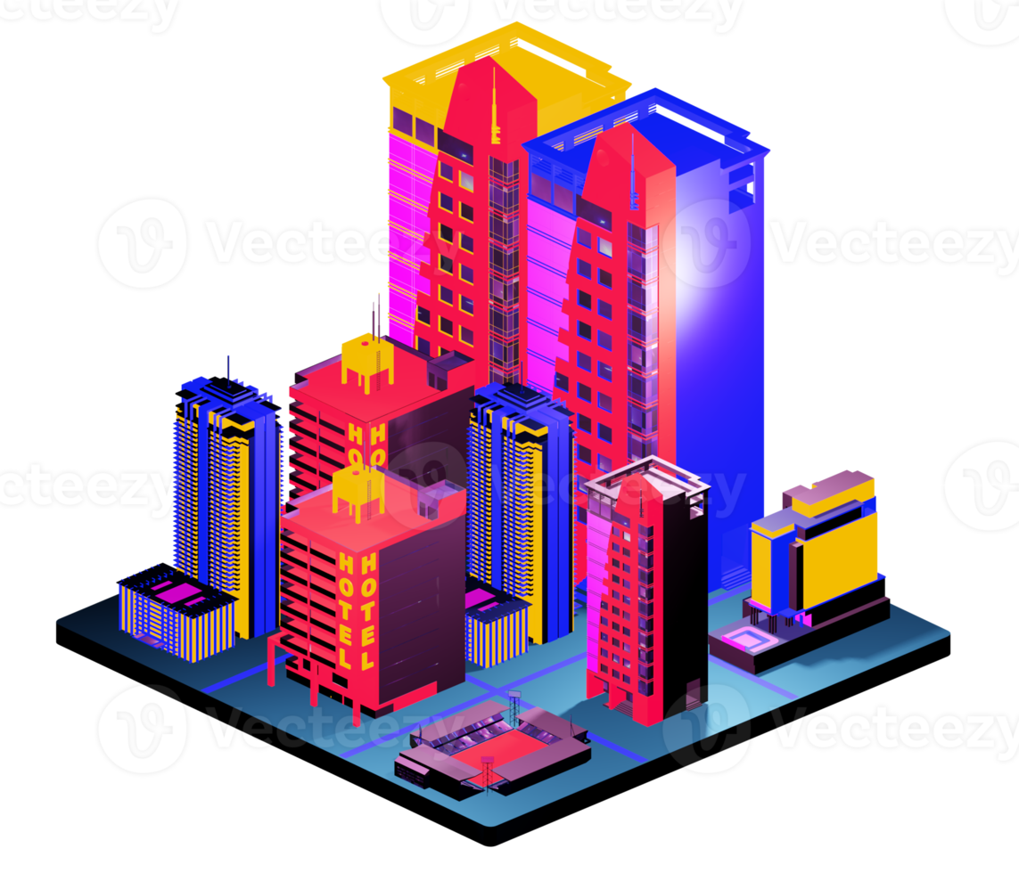 isometrische gebouw arrangement png