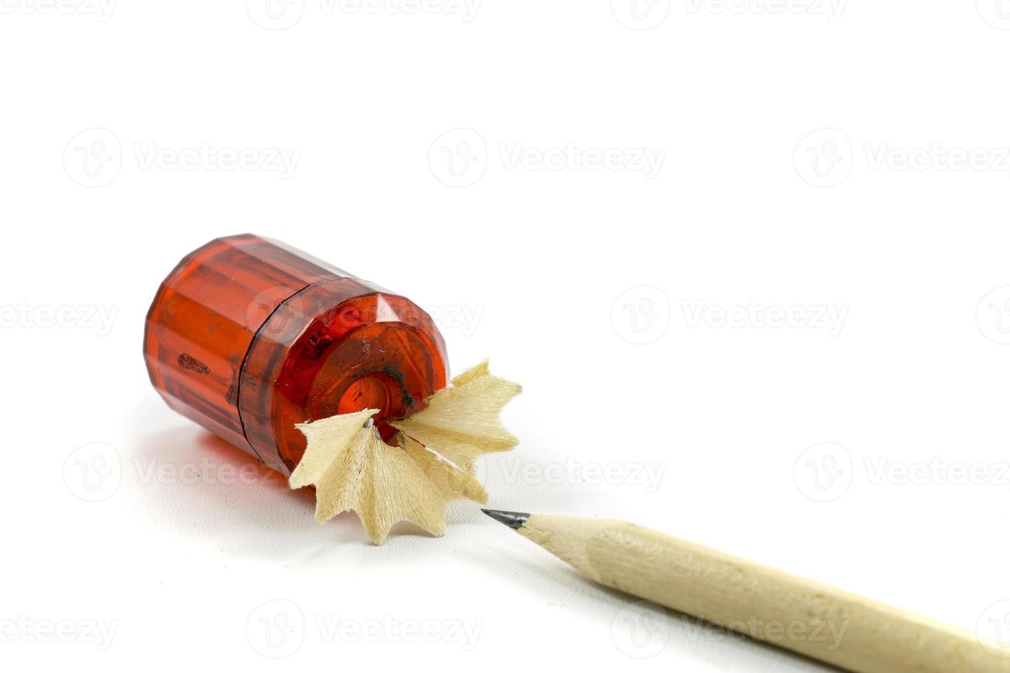 pencil sharpener and erotic pencils as symbols of penis and vagina photo