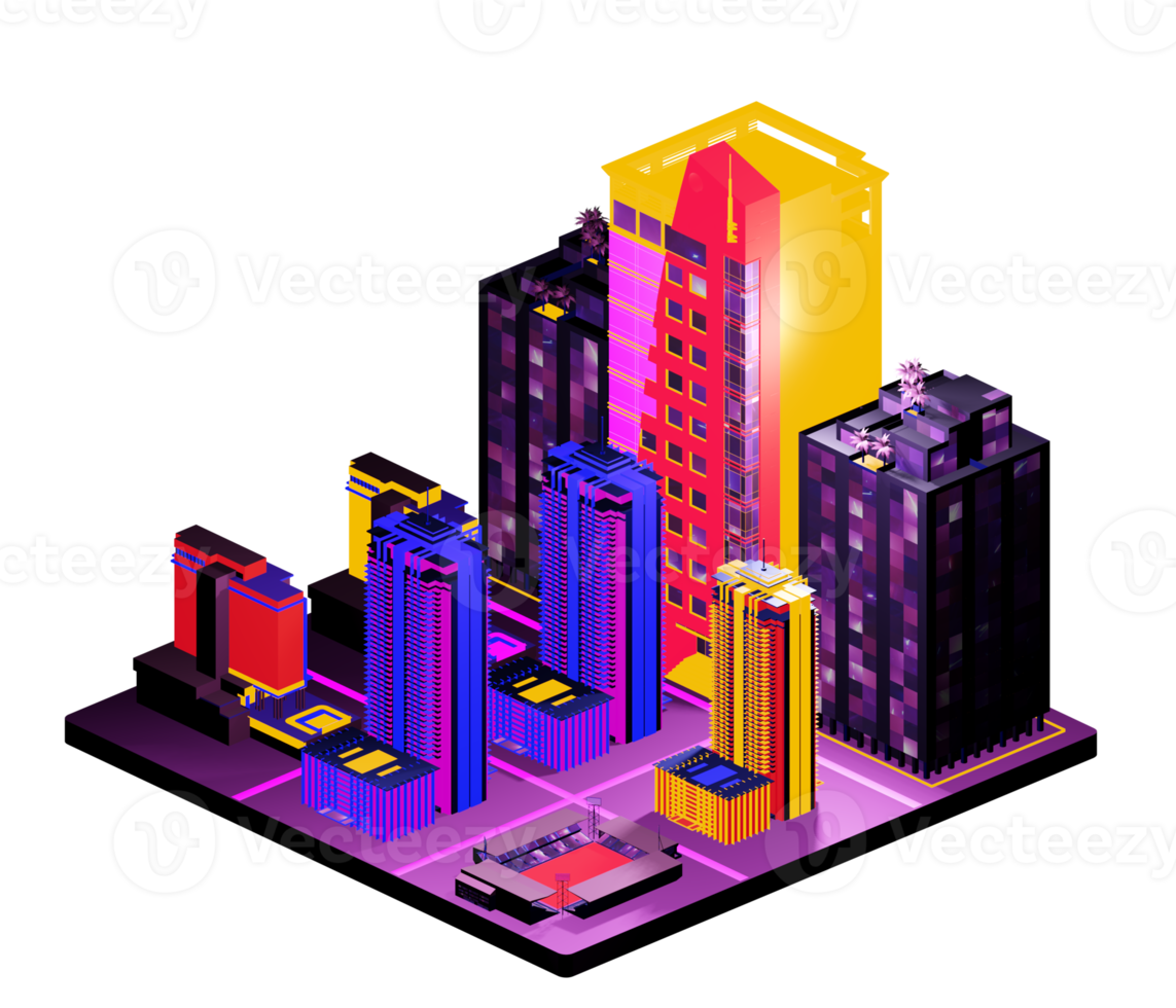 isometrische gebouw arrangement png