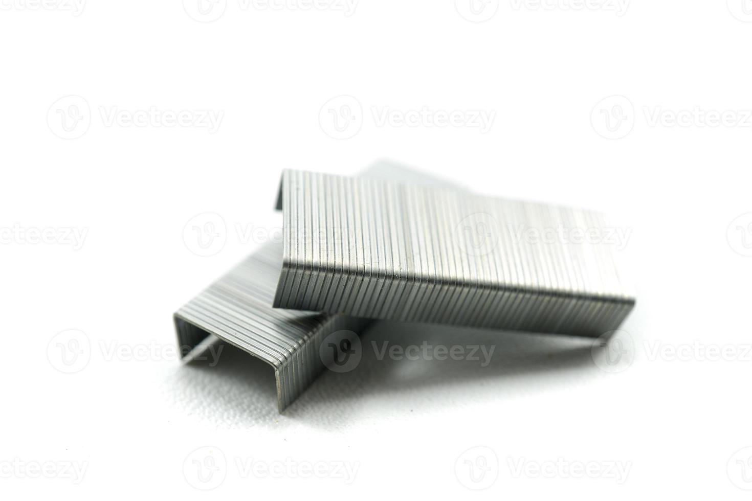 two stapler refill isolated on a white background. photo