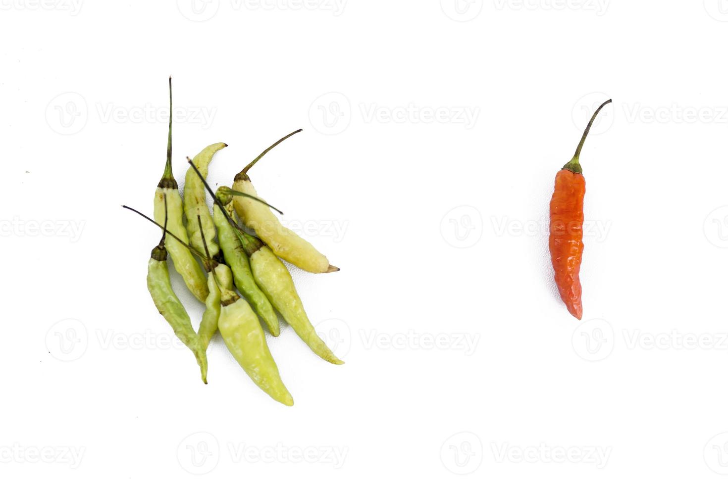 Green cayenne pepper with red chili as a symbol of green pepper is a community photo