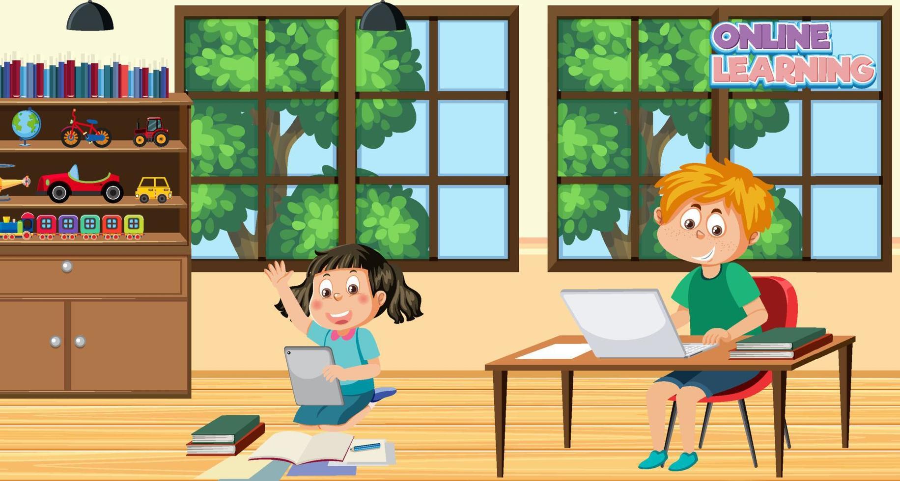 Online learning at home vector