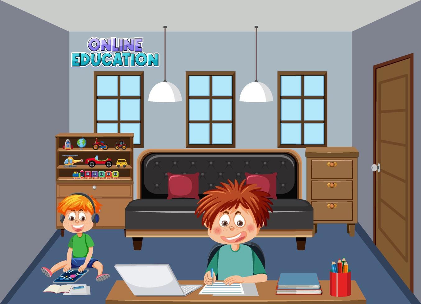 Online learning at home vector