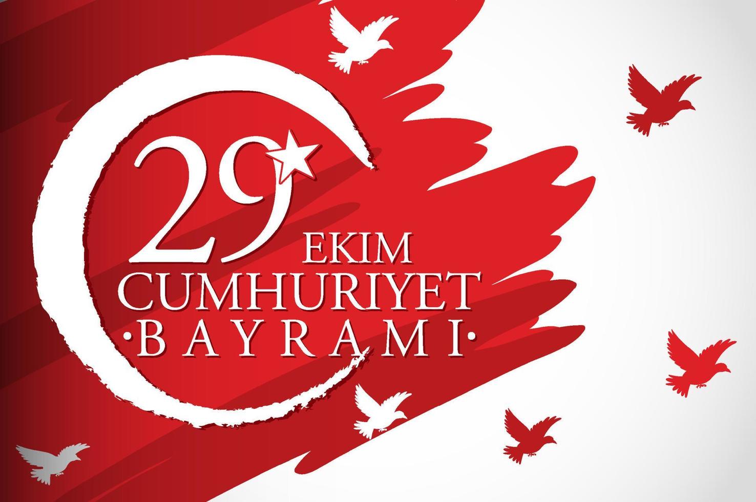 Republic Day of Turkey Poster Design vector