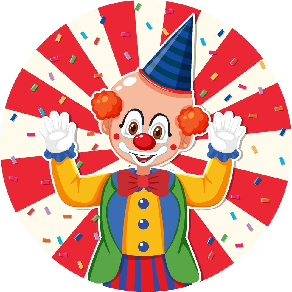 Circus clown icon on white background vector