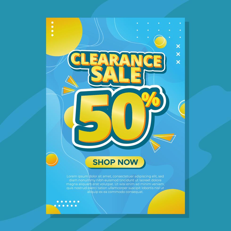 Clearance Sale Promotion Poster vector
