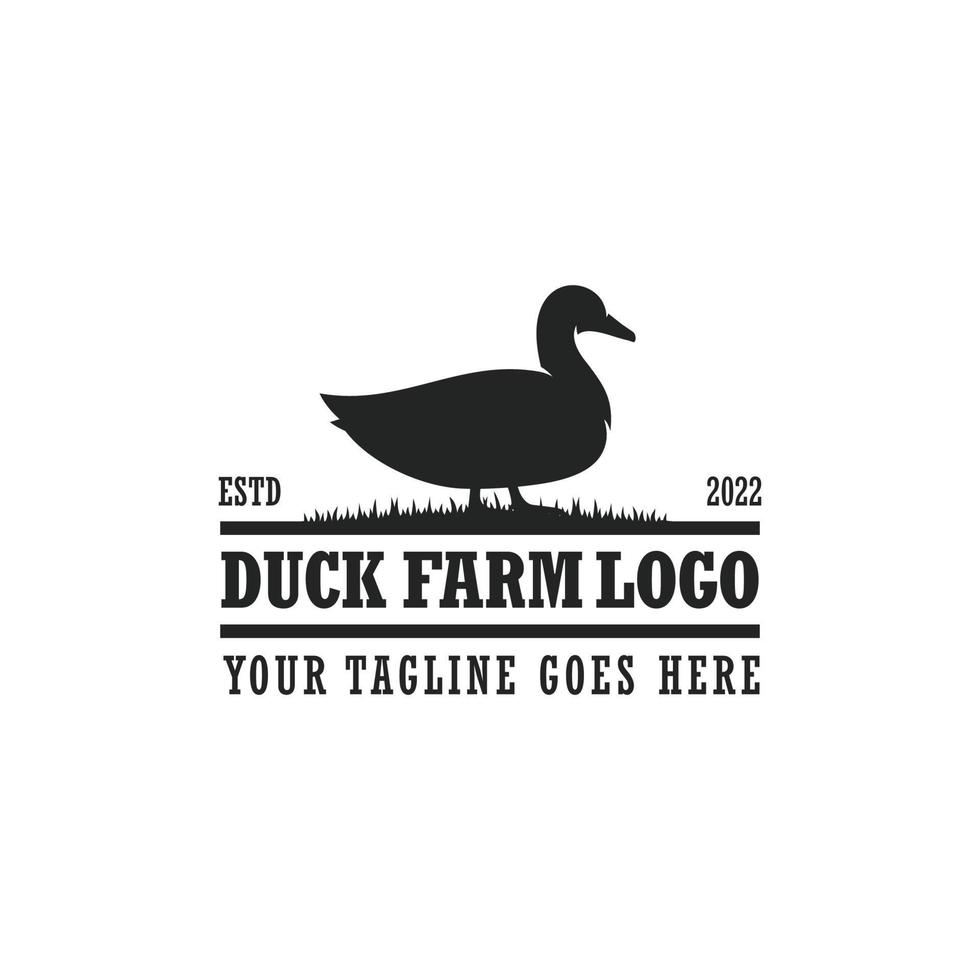 Duck farm logo vector