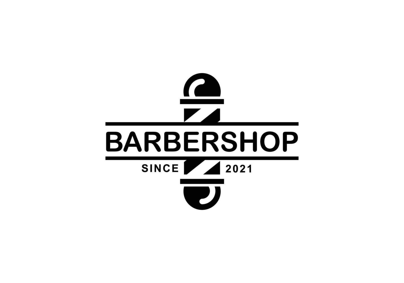 vector de logotipo plano simple de barbería