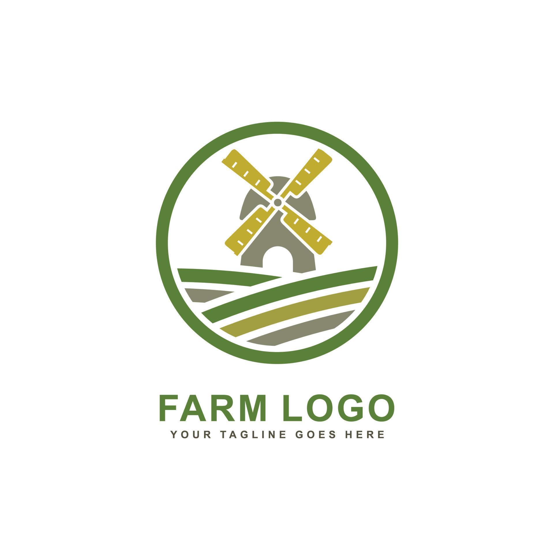 Farm logo. Windmill logo vector illustration 12054868 Vector Art at