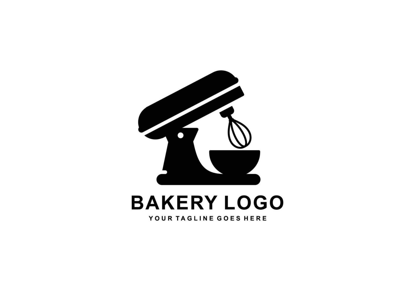 vector de logotipo plano simple de panadería