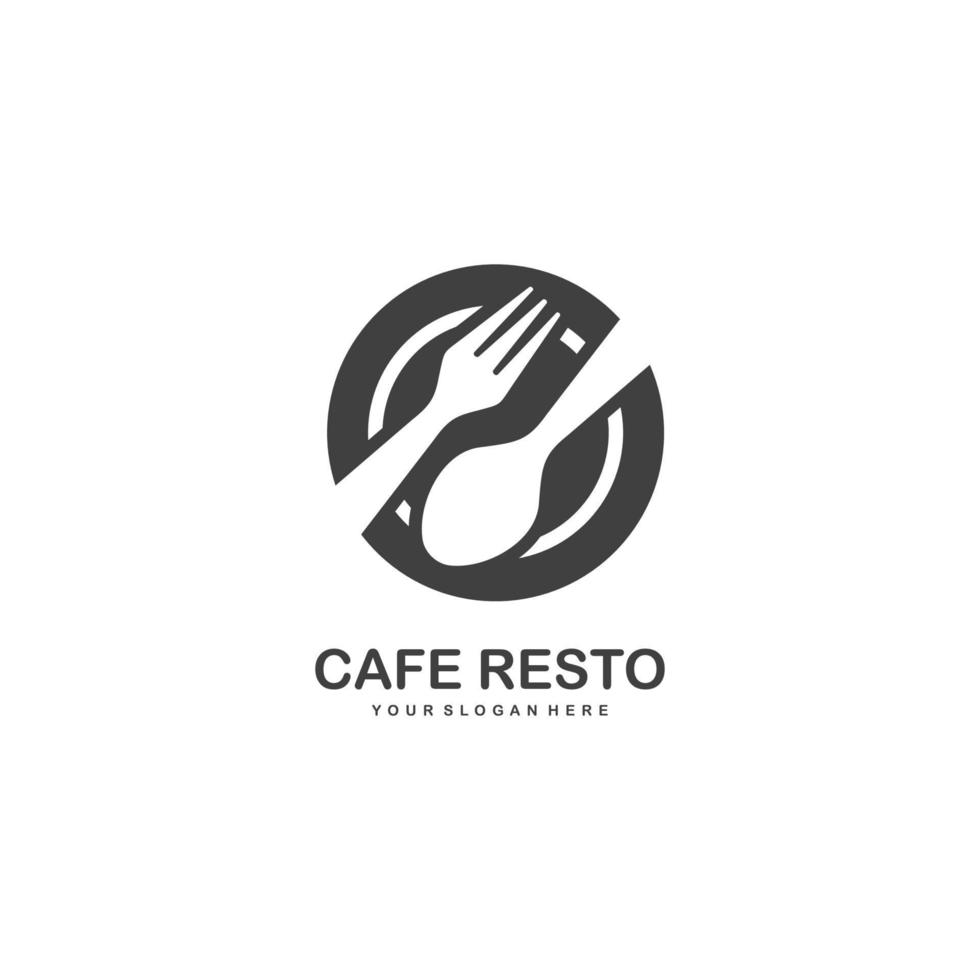 Restaurant simple flat logo vector