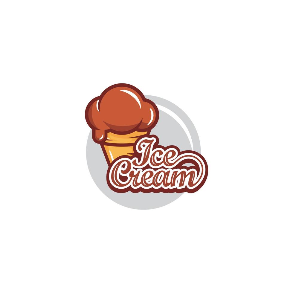 Ice cream logo design vector