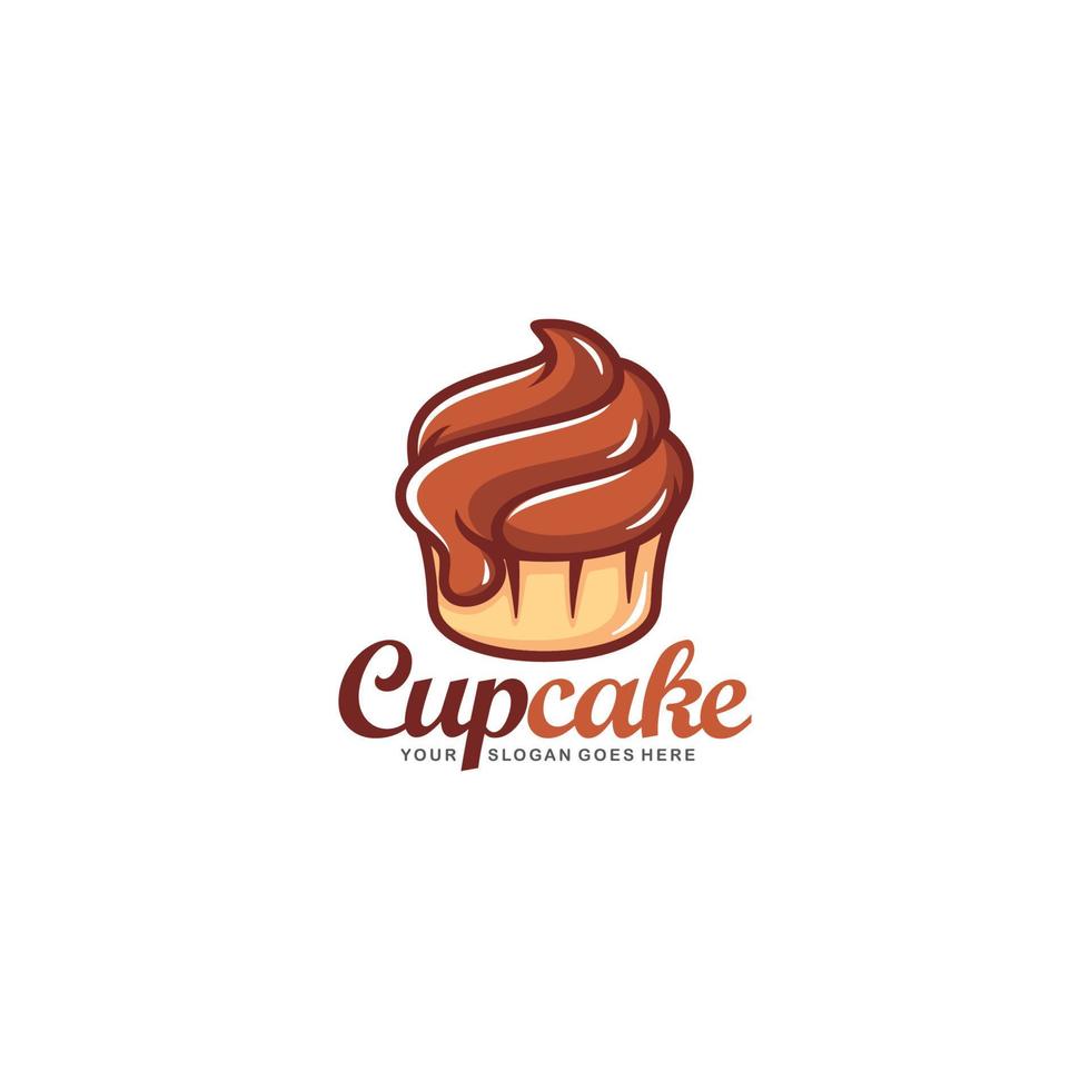 vector de diseño de logotipo de cupcake