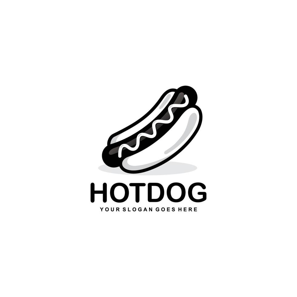 vector de diseño de logotipo de perro caliente