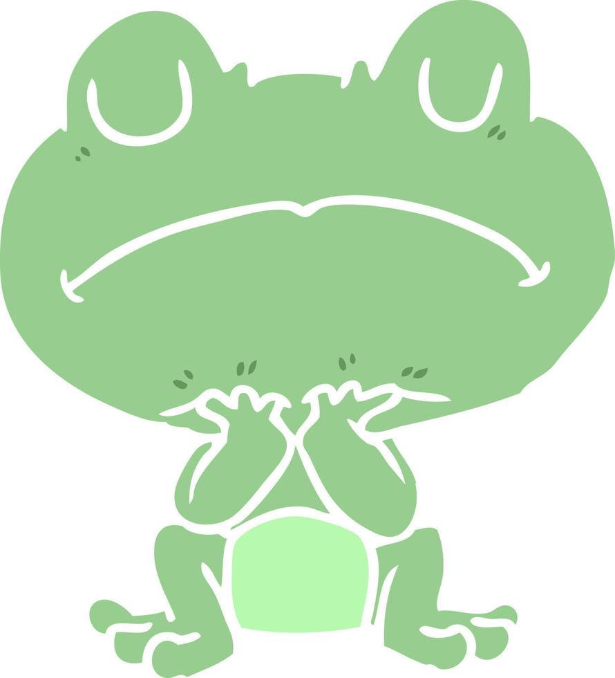 flat color style cartoon frog vector