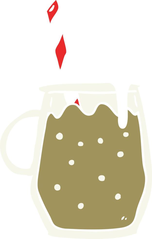 flat color style cartoon root beer vector