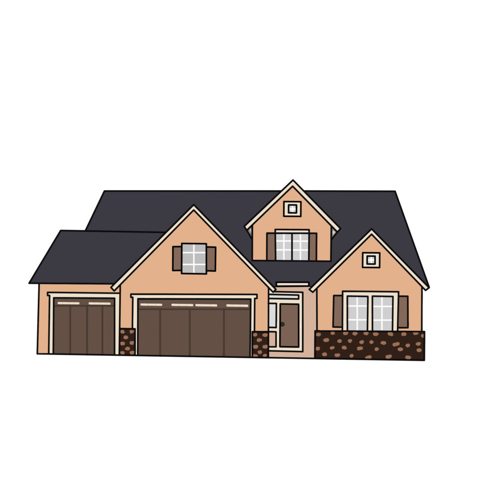 House illustration flat design. Suitable for icon property png