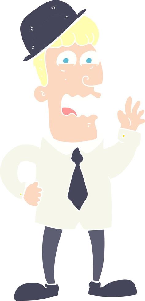 ilustración de color plano del hombre de negocios vector