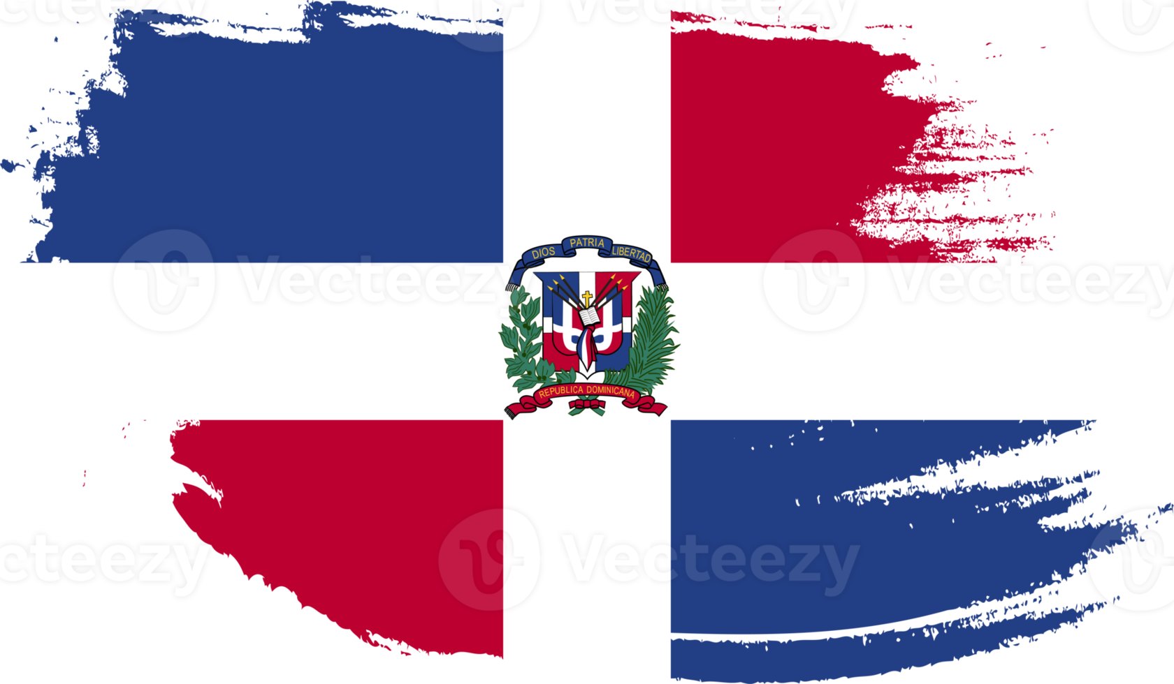 bandeira da república dominicana com textura grunge png