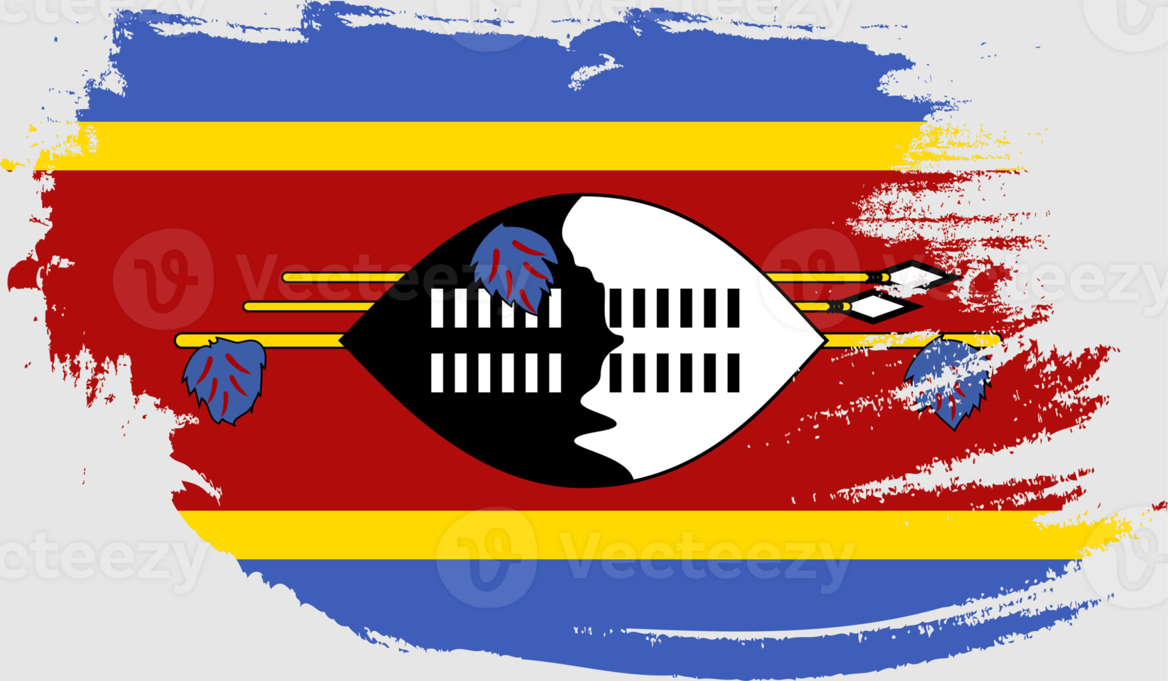 eswatini bandiera dello swaziland con texture grunge png