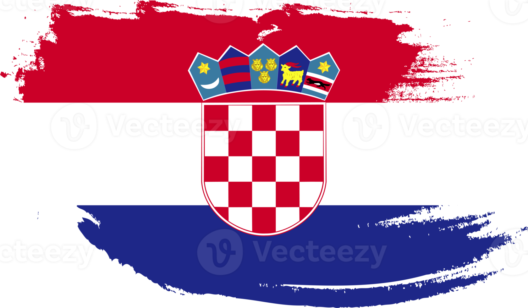 Croatia flag with grunge texture png