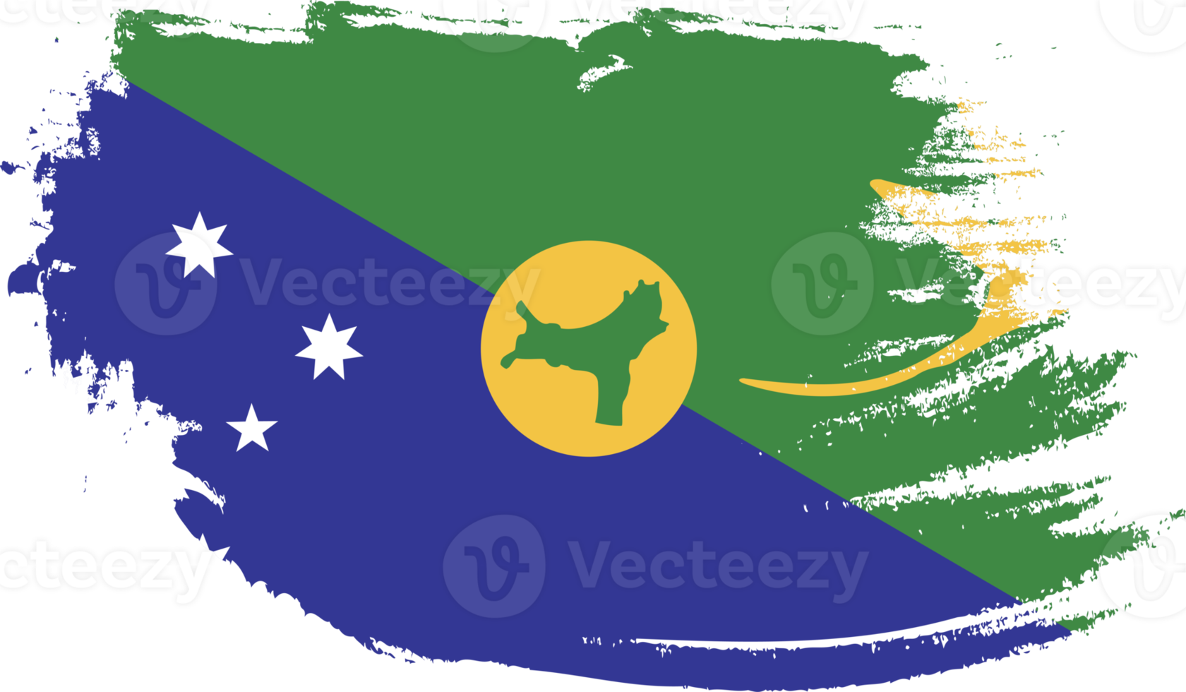 vlag van het kersteiland met grungetextuur png