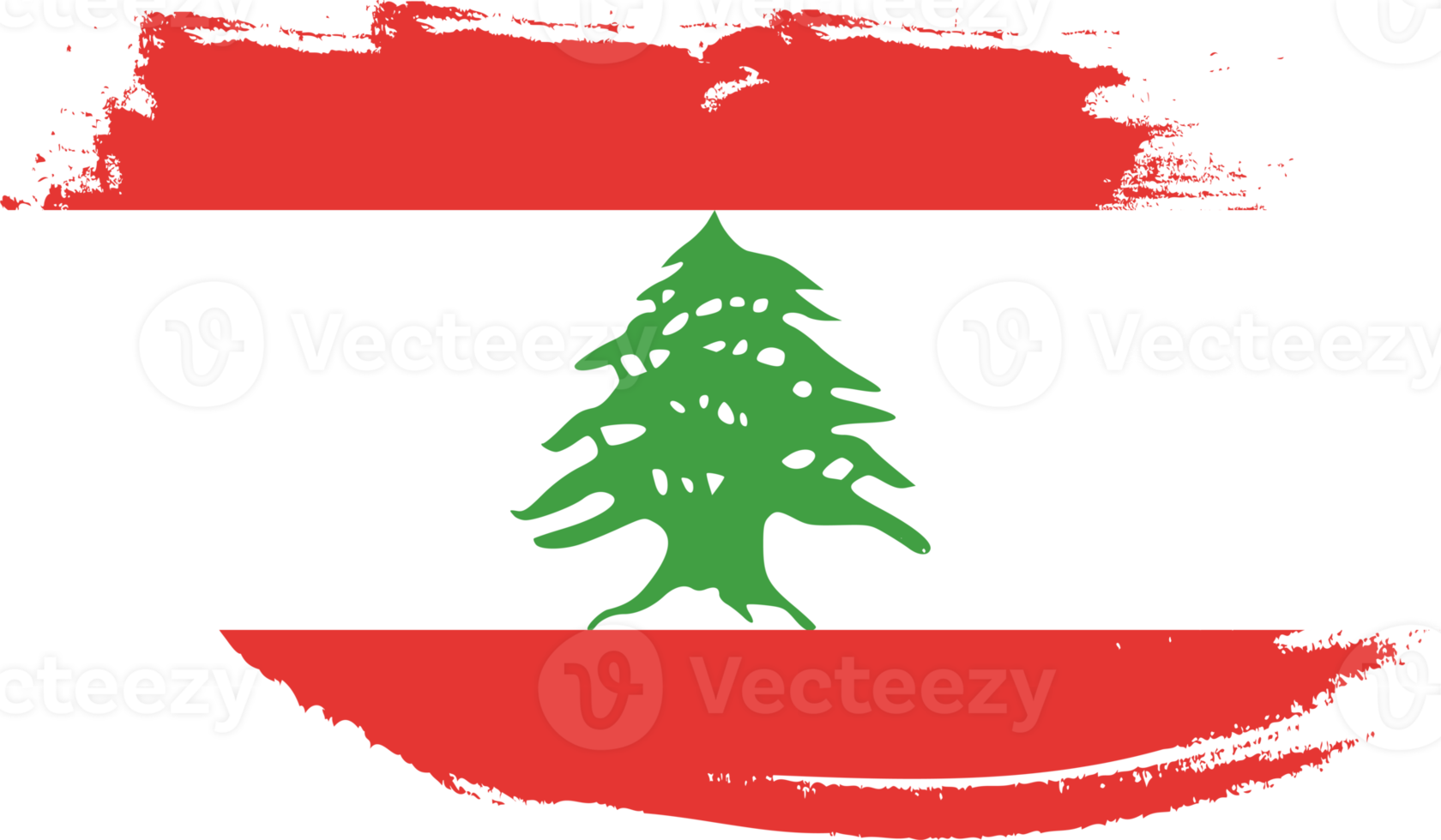 Lebanon flag with grunge texture png