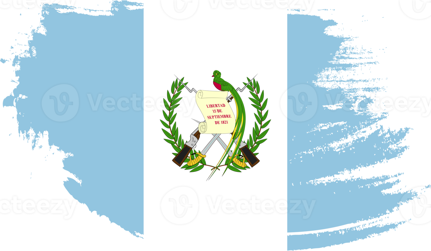 Guatemala flag with grunge texture png