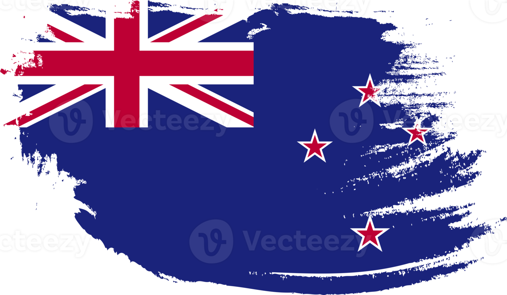 New Zealand flag with grunge texture png