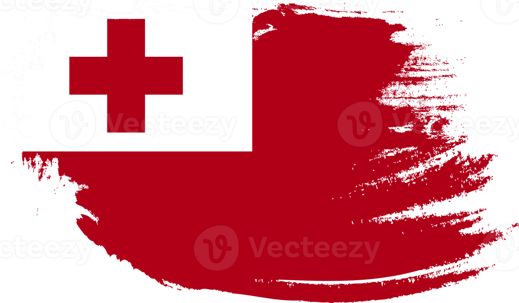 Tonga flag with grunge texture png