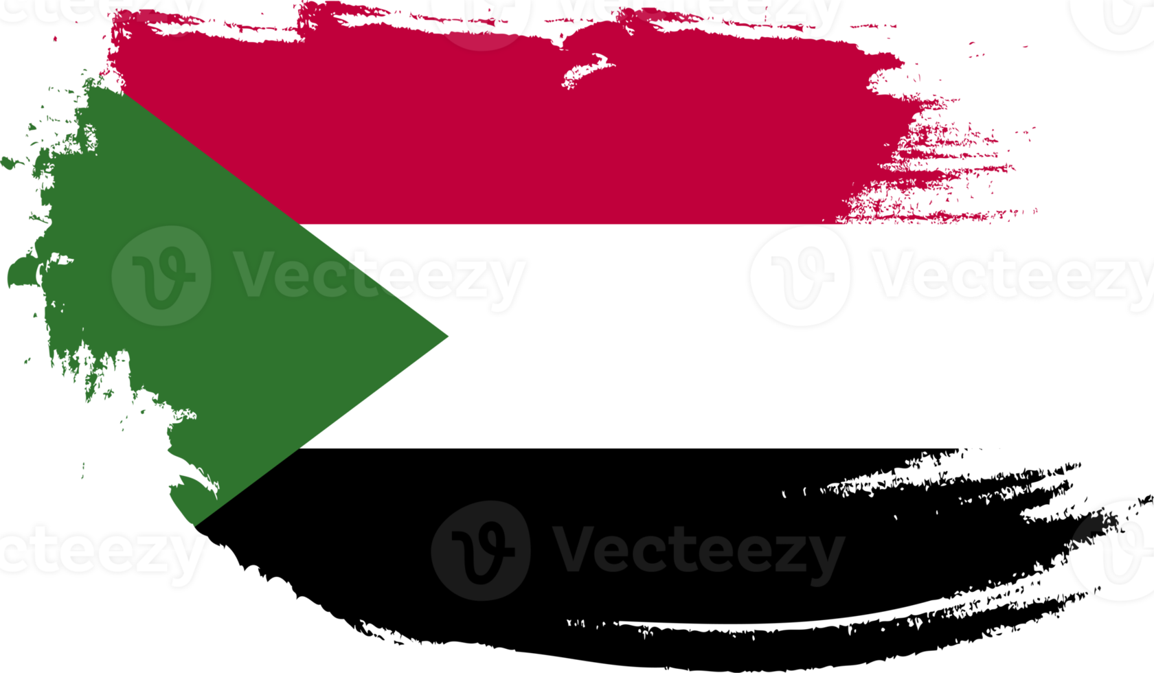 Sudan flag with grunge texture png